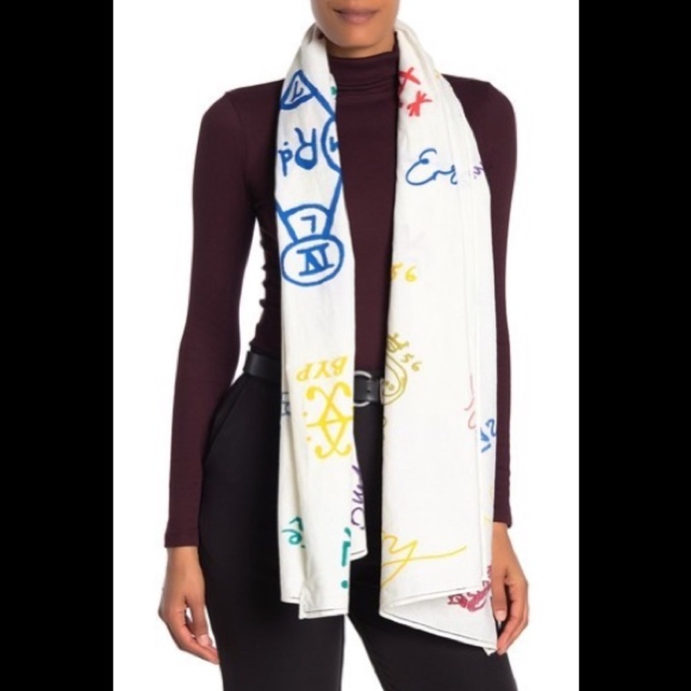 Burberry Cotton‑Flax‑Cashmere Printed Scarf – Made in Italy